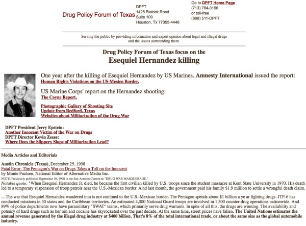 the killing of Esequiel Hernandez